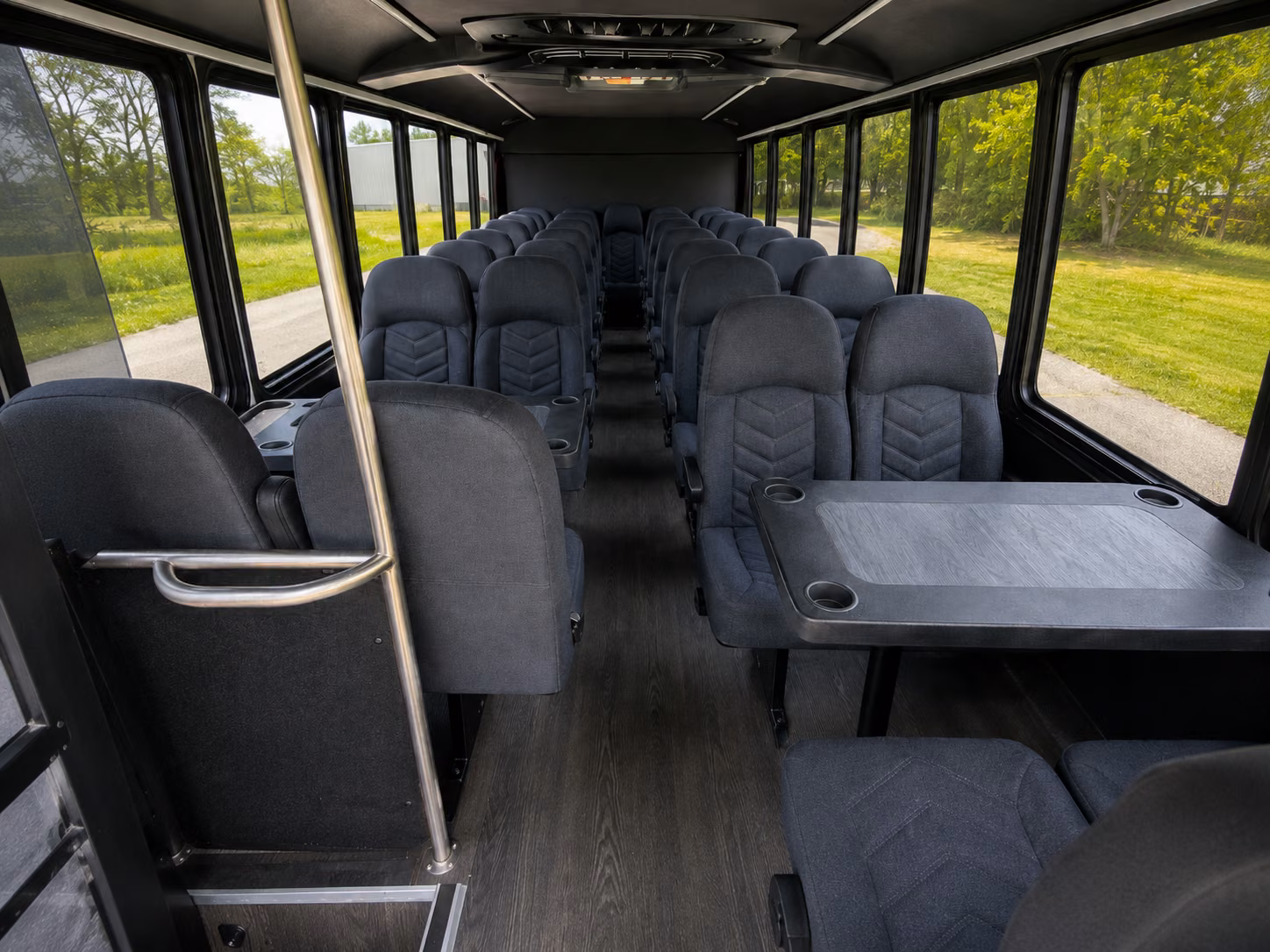 garland 15 passenger minibus inside