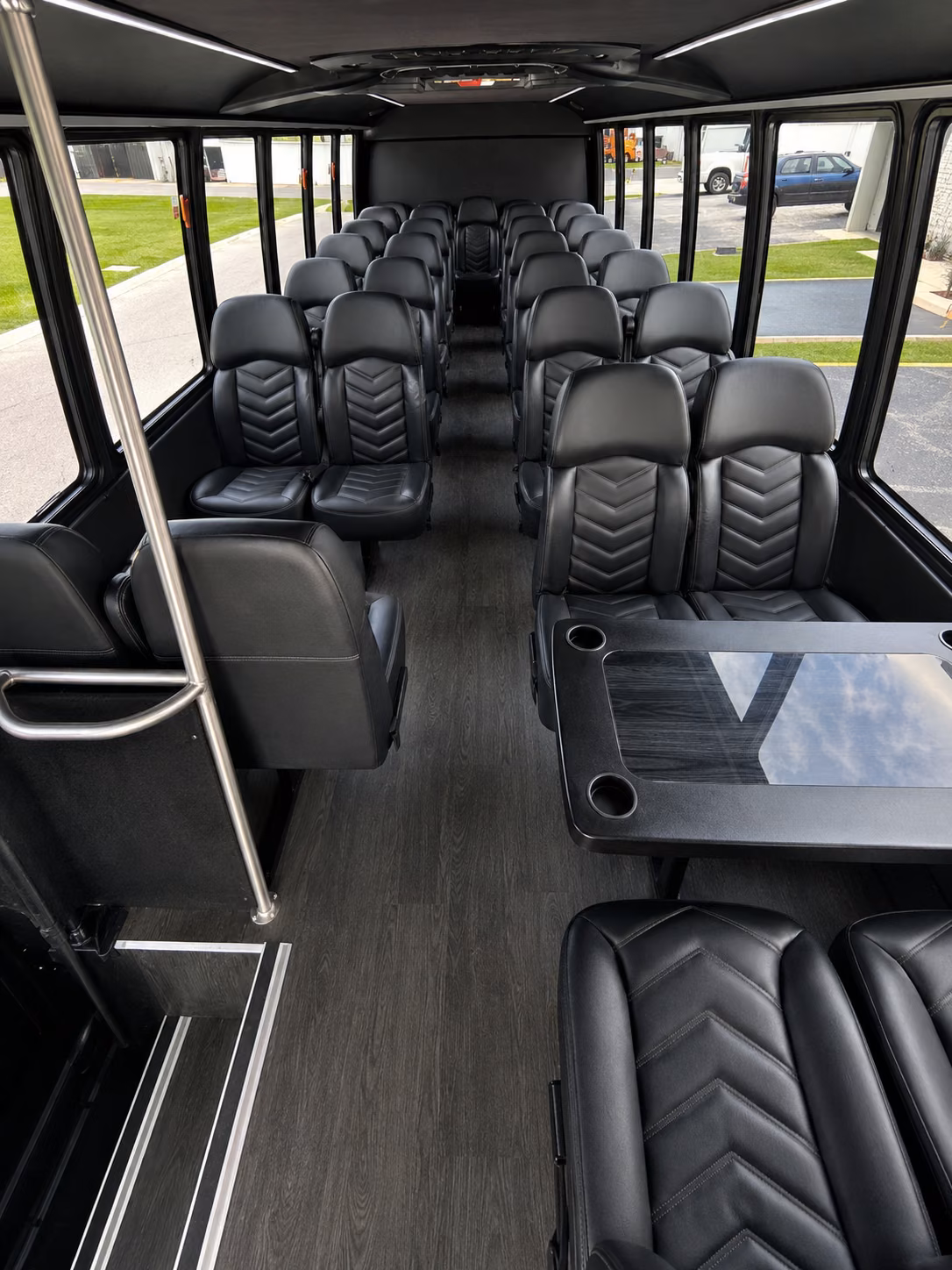 garland 15 passenger minibus interior