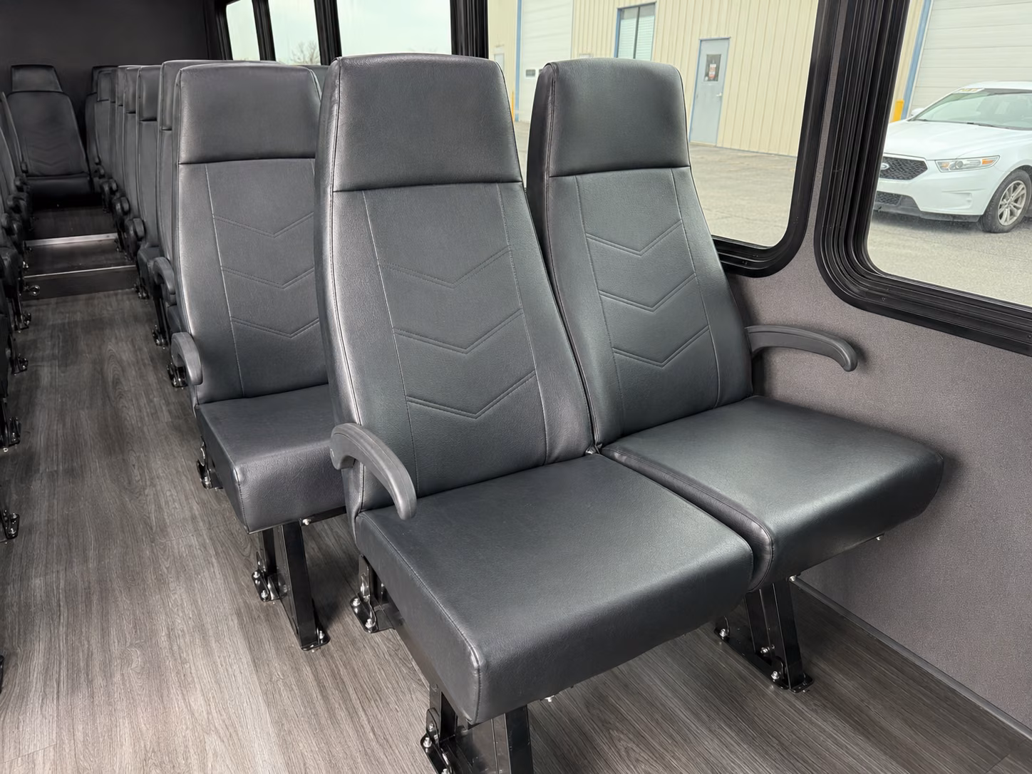 garland 18 passenger minibus inside