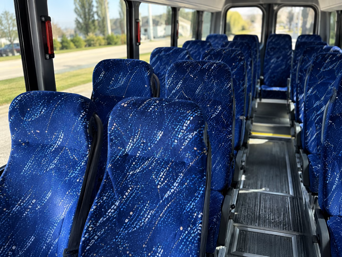 garland 20 passenger minibus inside