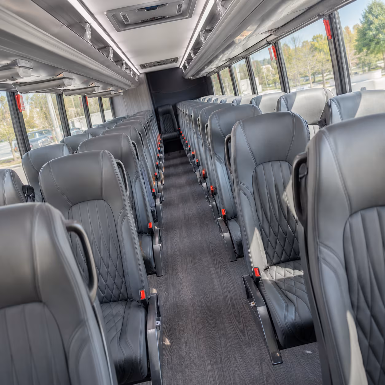 garland 28 passenger minibus inside