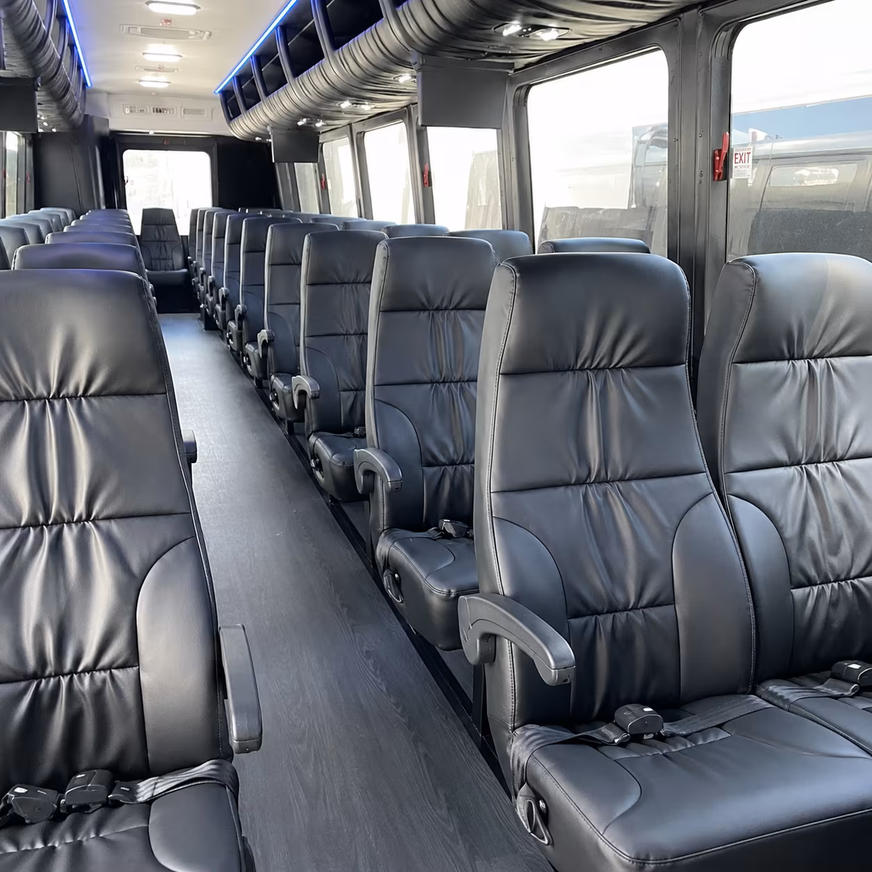 garland 28 passenger minibus interior