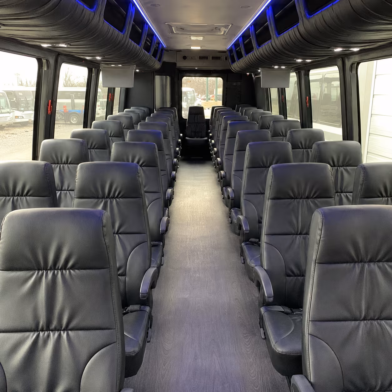 garland 30 passenger minibus inside