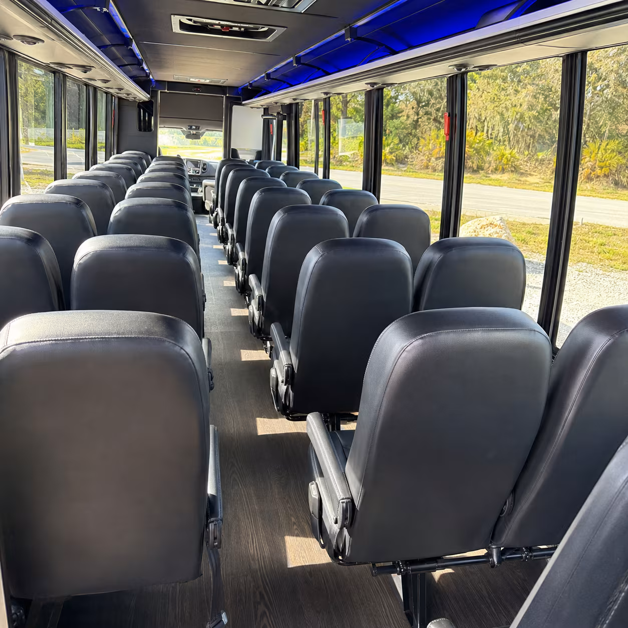 garland 30 passenger minibus interior