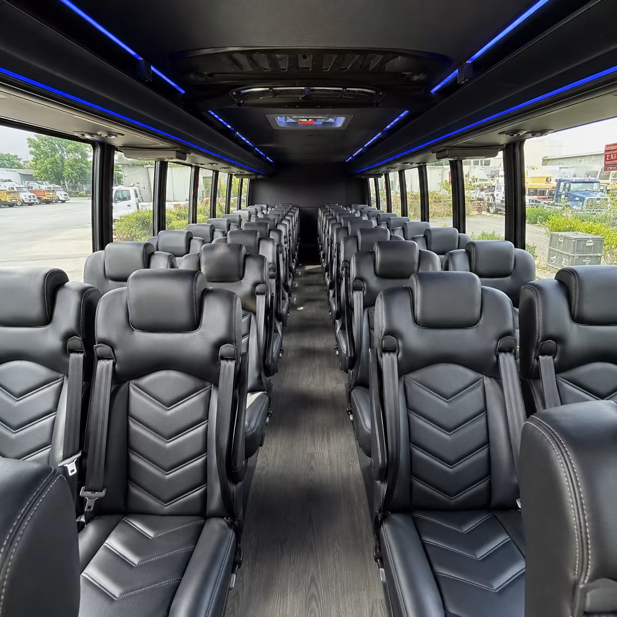 garland 35 passenger minibus inside