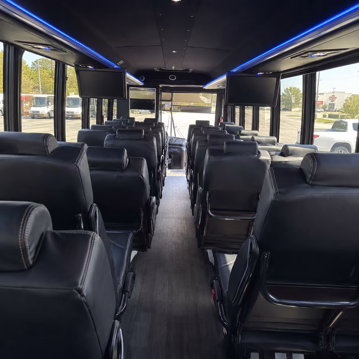garland 35 passenger minibus interior