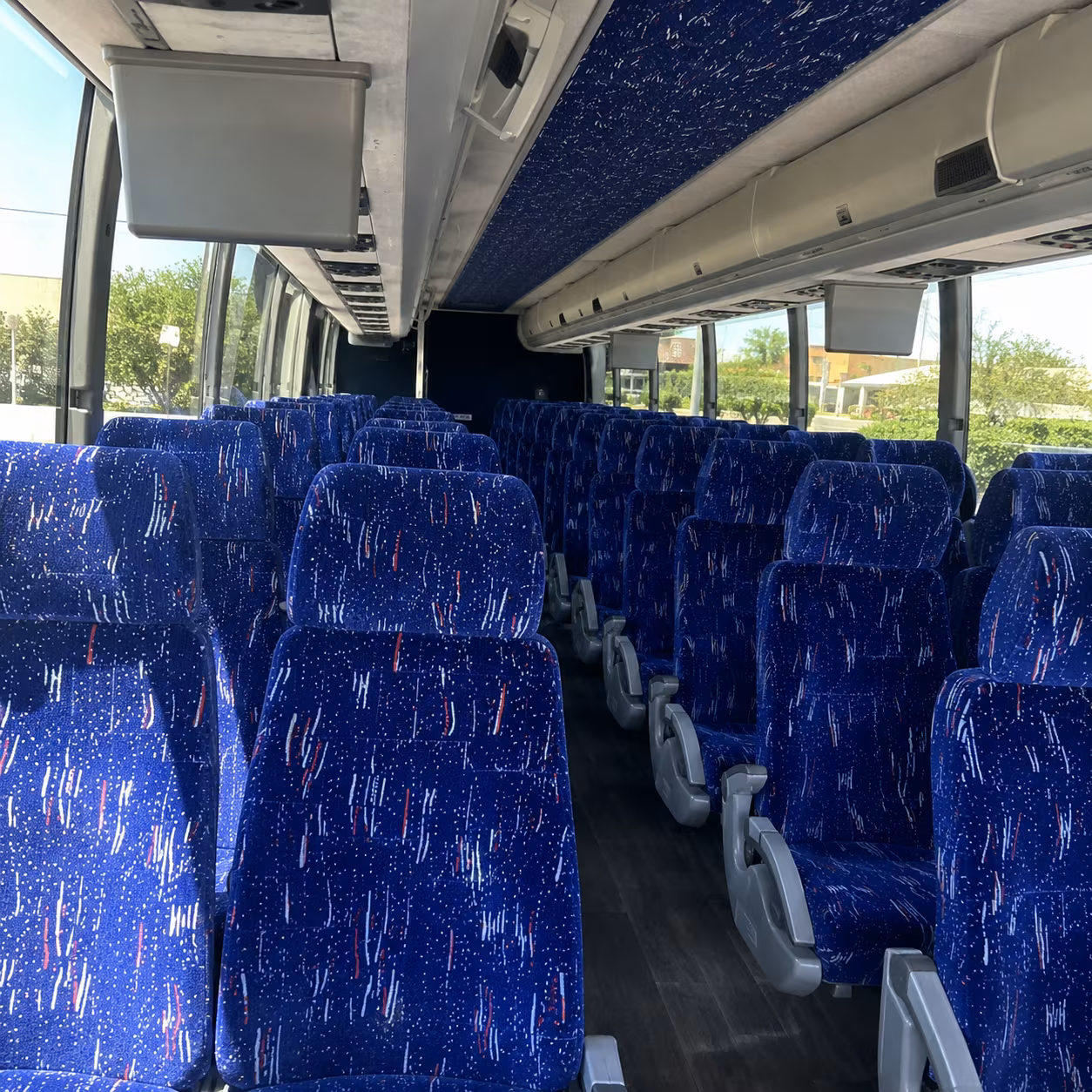 garland 56 passenger charter bus interior
