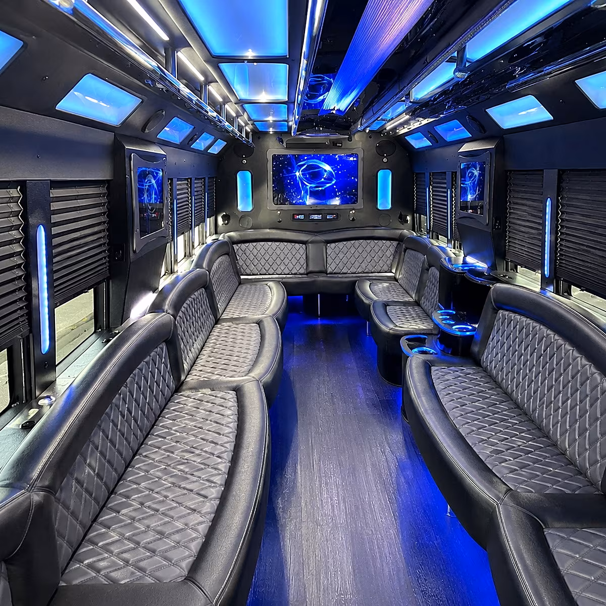 garland party bus rental interior