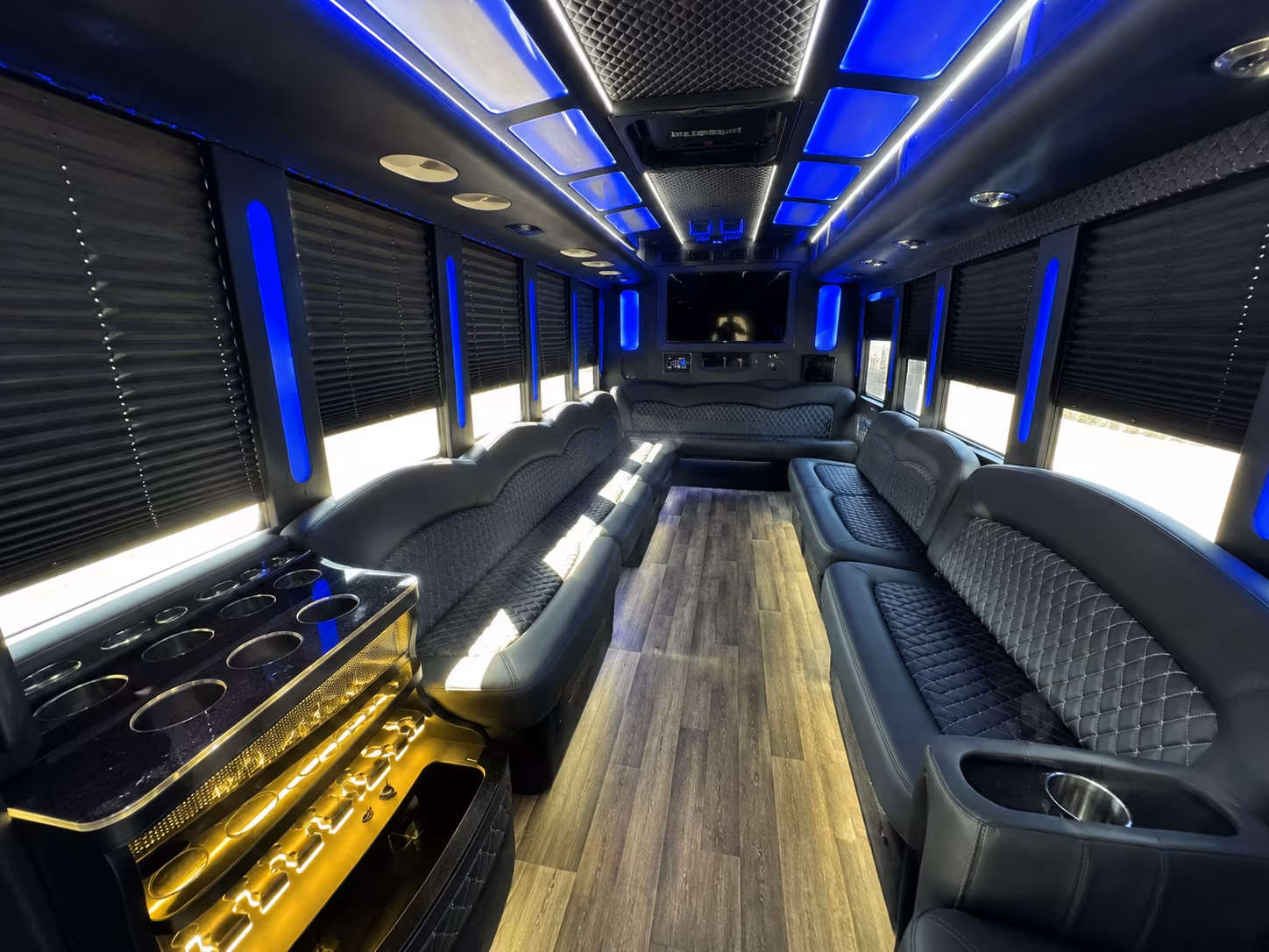 garland quincea n era sweet 16 party bus rental