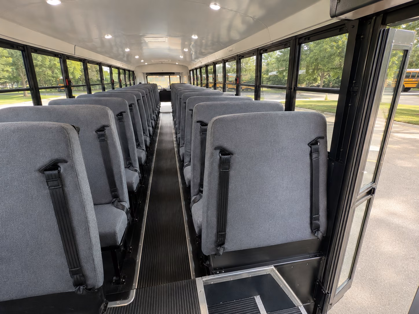 garland school bus inside