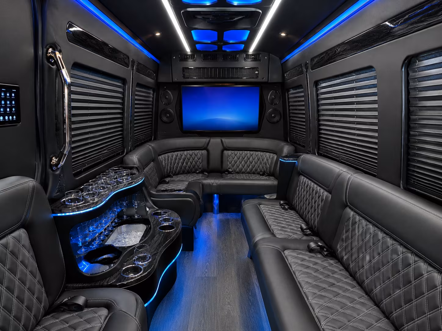 garland sprinter limousine inside