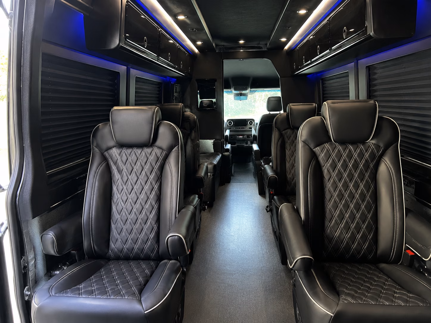 garland sprinter van with driver inside