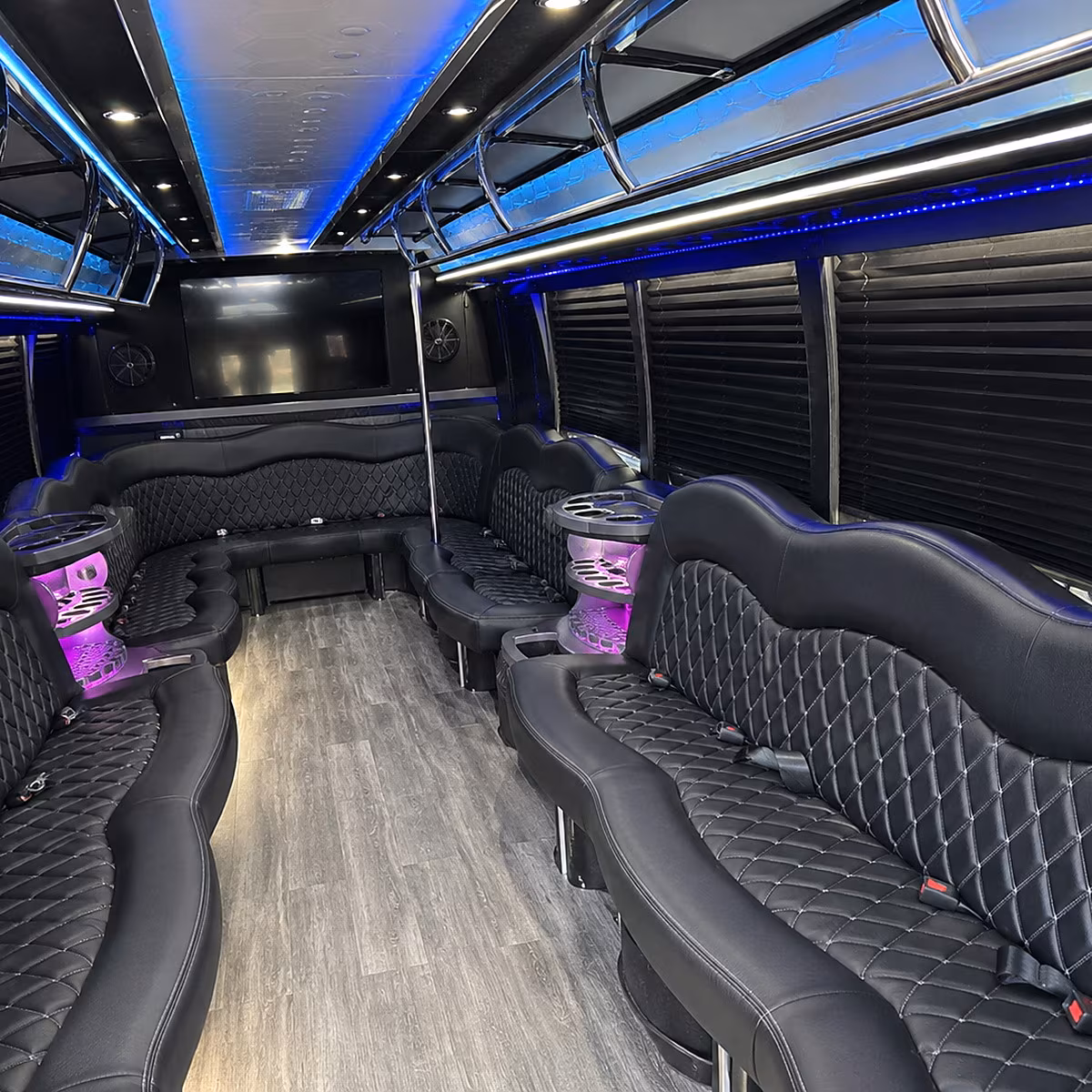 garland wedding party bus rental
