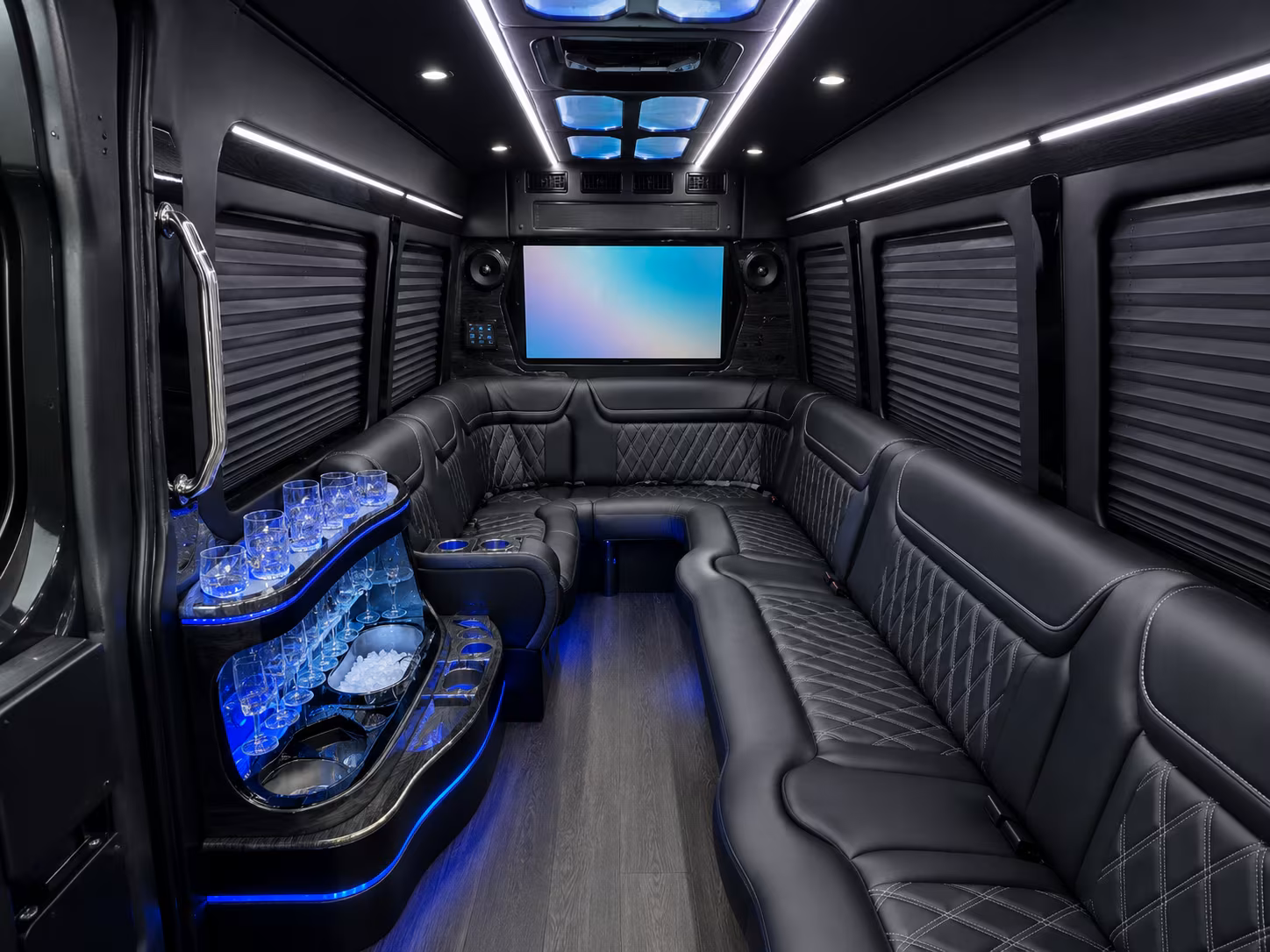 hotel to venue shuttle buses for garland area corporate events